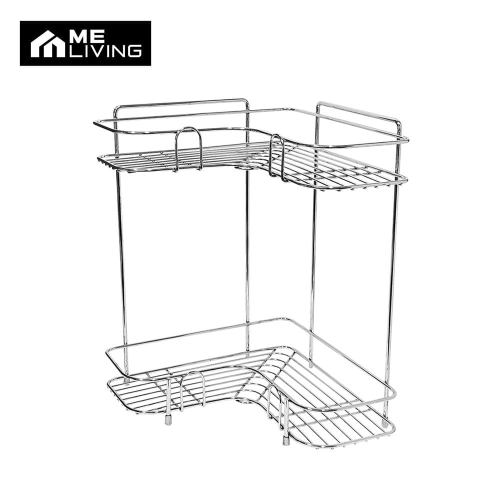 ชั้นเข้ามุมโครเมียม 2 ชั้น ทรงแอล ME LIVING CROMO 27x27x35.5 ซม.