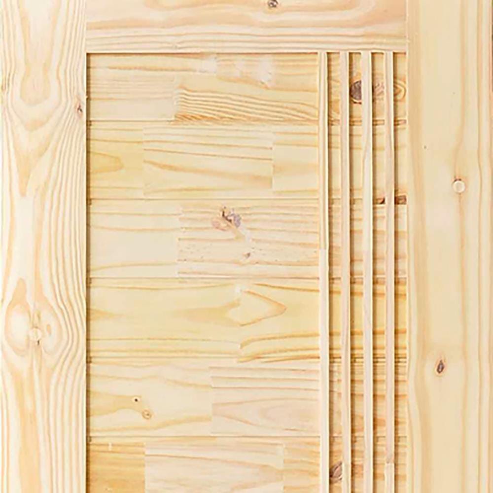 ประตูไม้สนนิวซีแลนด์ D2D ECO PINE-EZERO 7 80X200 ซม. สีธรรมชาติ ไม่เจาะลูกบิด