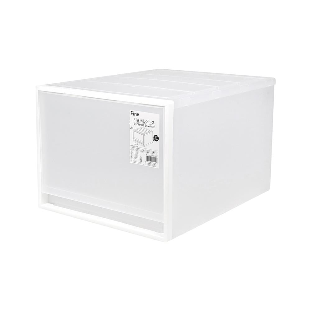 กล่องลิ้นชัก 1 ช่อง STACKO CK-109 50x40x31.5 ซม. สีขาว