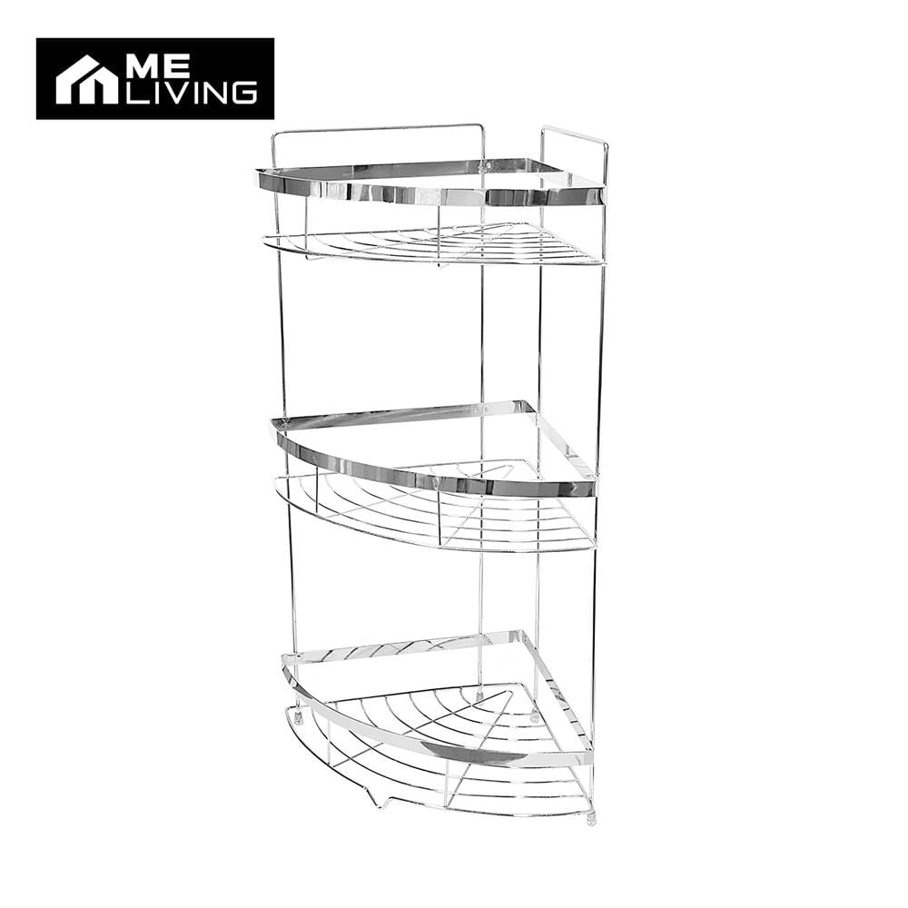 ชั้นเข้ามุมโครเมียม 3 ชั้น ME LIVING CROMO 22x22x52 ซม.