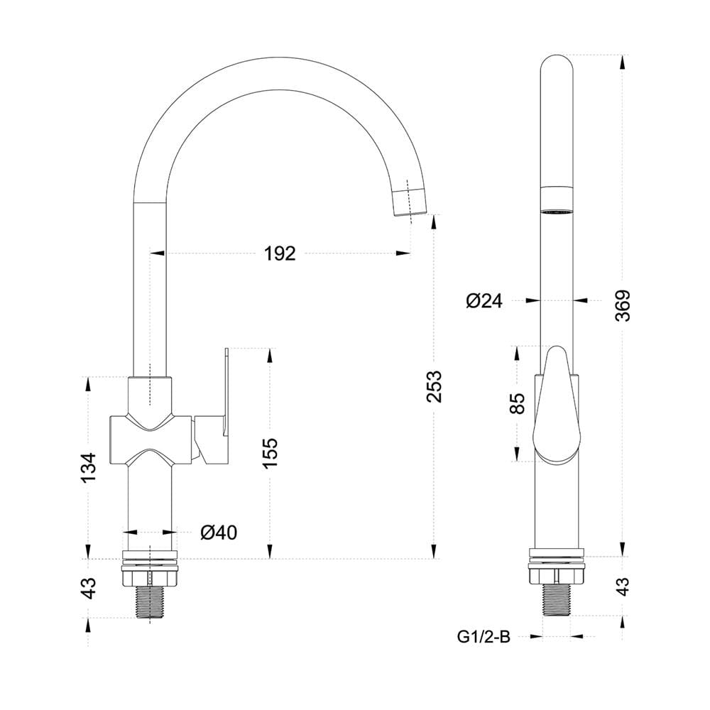 ก๊อกอ่างล้างหน้าเดี่ยว DONMARK GL-1136