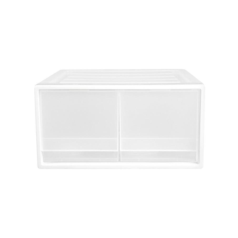 กล่องลิ้นชัก 2 ช่อง STACKO CK-32 26x33x13.5 ซม. สีขาว