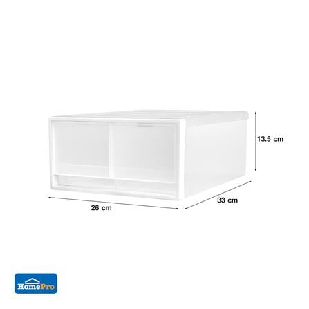 กล่องลิ้นชัก 2 ช่อง STACKO CK-32 26x33x13.5 ซม. สีขาว_6