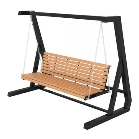 3-SEAT SWING BUA DESIGN WINTER ECO WOOD NATURAL WOOD/BLACK