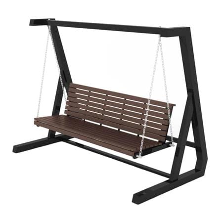 ชิงช้า 3 ที่นั่ง BUA DESIGN WINTER ECO WOOD สี OAK/ดำ