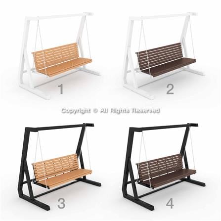 ชิงช้า 3 ที่นั่ง BUA DESIGN WINTER ECO WOOD สี OAK/ดำ_3