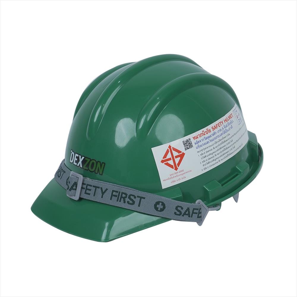 หมวกนิรภัย HDPE มาตรฐานมอก. DEXZON 2332 สีเขียว_1