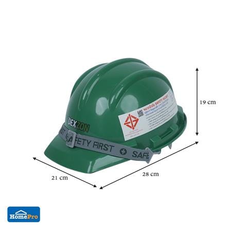 หมวกนิรภัย HDPE มาตรฐานมอก. DEXZON 2332 สีเขียว_5