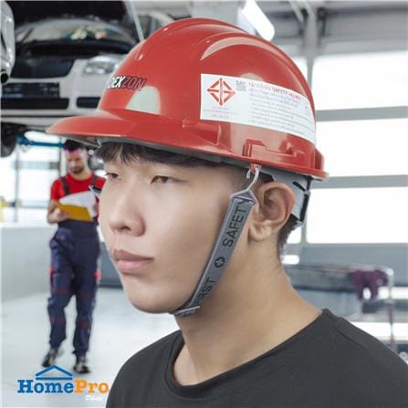 หมวกนิรภัย HDPE มาตรฐานมอก. DEXZON 2332 สีแดง_4