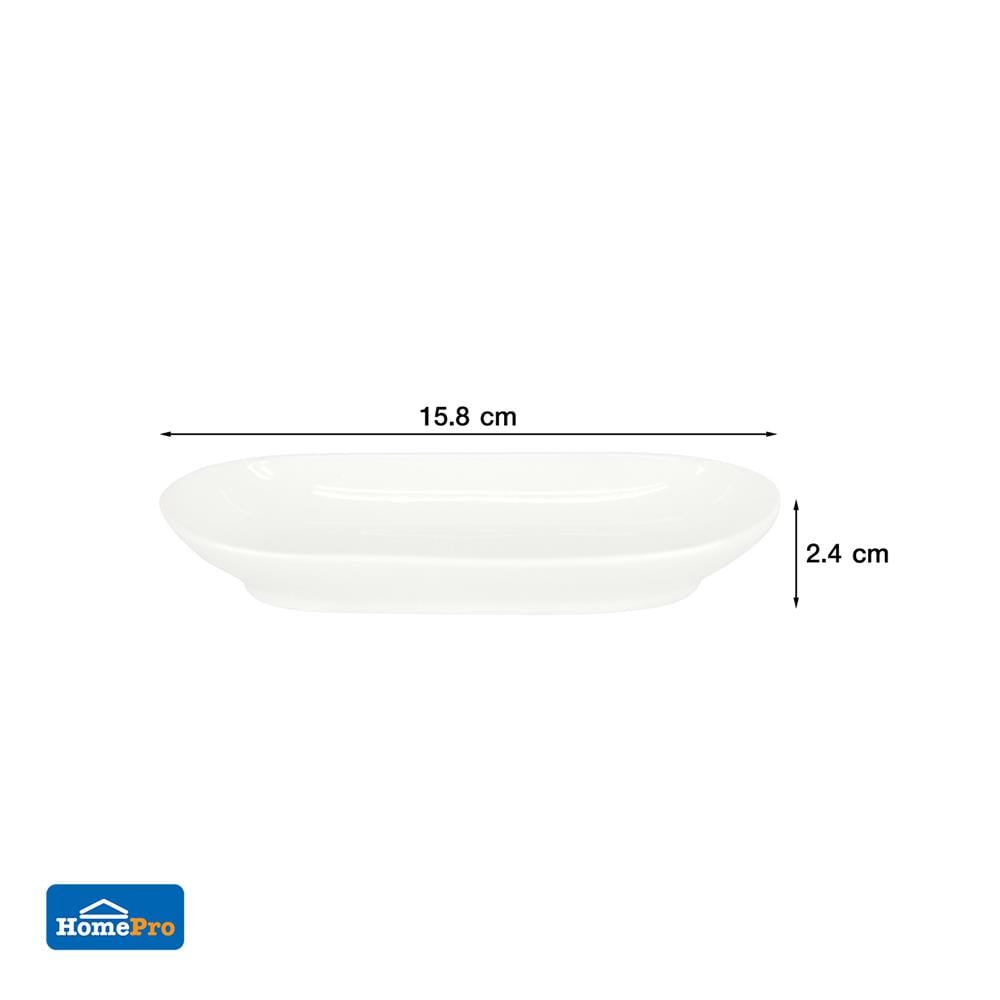 จานเหลี่ยม PORCELAIN KECH SNOW 3x6 นิ้ว