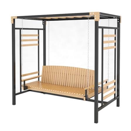 3-SEAT SWING BUA DESIGN SPRING ECO WOOD NATURAL WOOD/BLACK