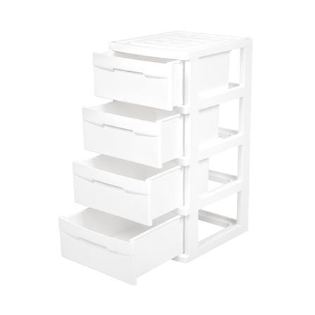 ตู้ลิ้นชัก 4 ชั้น STACKO SNOWY 45x40x84 ซม. สีขาว_3