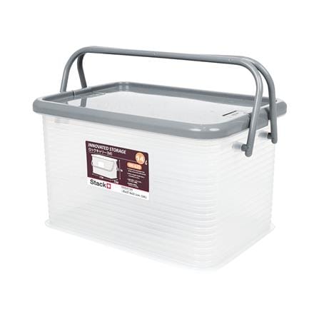 กล่องฝาล็อกหูหิ้ว 14 ลิตร STACKO 25x37.9x22.1 ซม. สีเทา