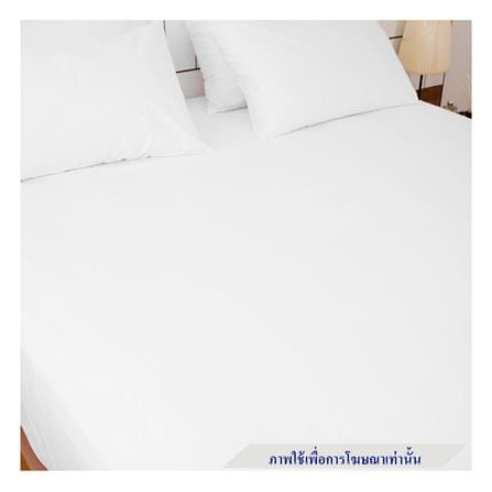 ผ้าปูที่นอน 6 ฟุต SWENY HOTEL PLAIN 250T สีขาว_1