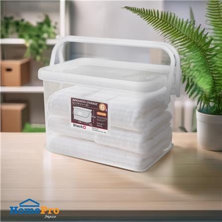 กล่องฝาล็อกหูหิ้ว 6 ลิตร STACKO 19.6x28.2x18.1 ซม. สีขาว_3