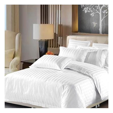 ผ้าปูที่นอน 3.5 ฟุต SWENY HOTEL STRIPE 250T สีขาว
