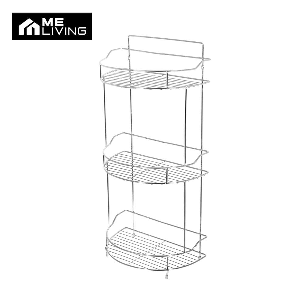 ชั้นวางของโครเมียม 3 ชั้น ทรงครึ่งวงกลม ME LIVING CROMO 28x17x57.5 ซม.
