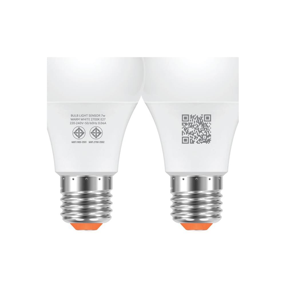 หลอด LED LAMPTAN LIGHT SENSOR 7 วัตต์ WARM WHITE E27