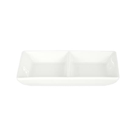 ถ้วยน้ำจิ้มเหลี่ยม PORCELAIN 2 ช่อง KECH SNOW