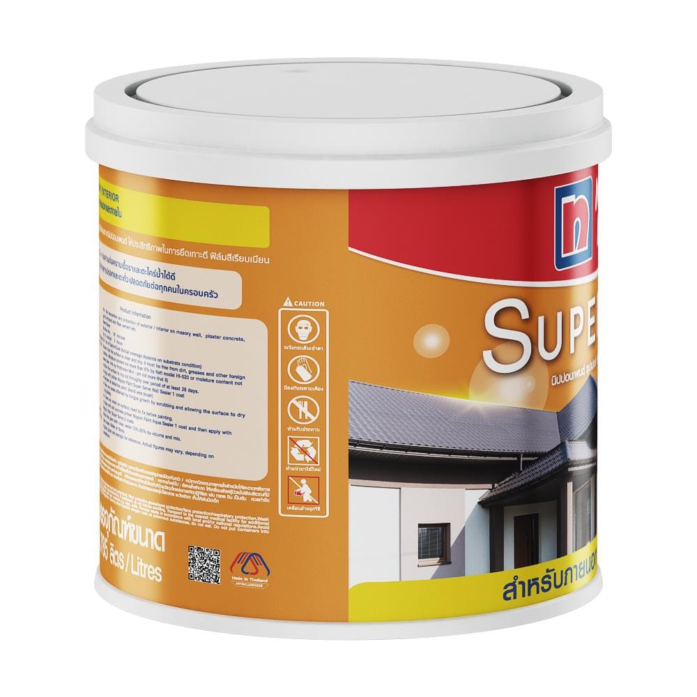 สีน้ำทาภายนอก NIPPON PAINT SUPER SERVE BASE D กึ่งเงา 1 แกลลอน
