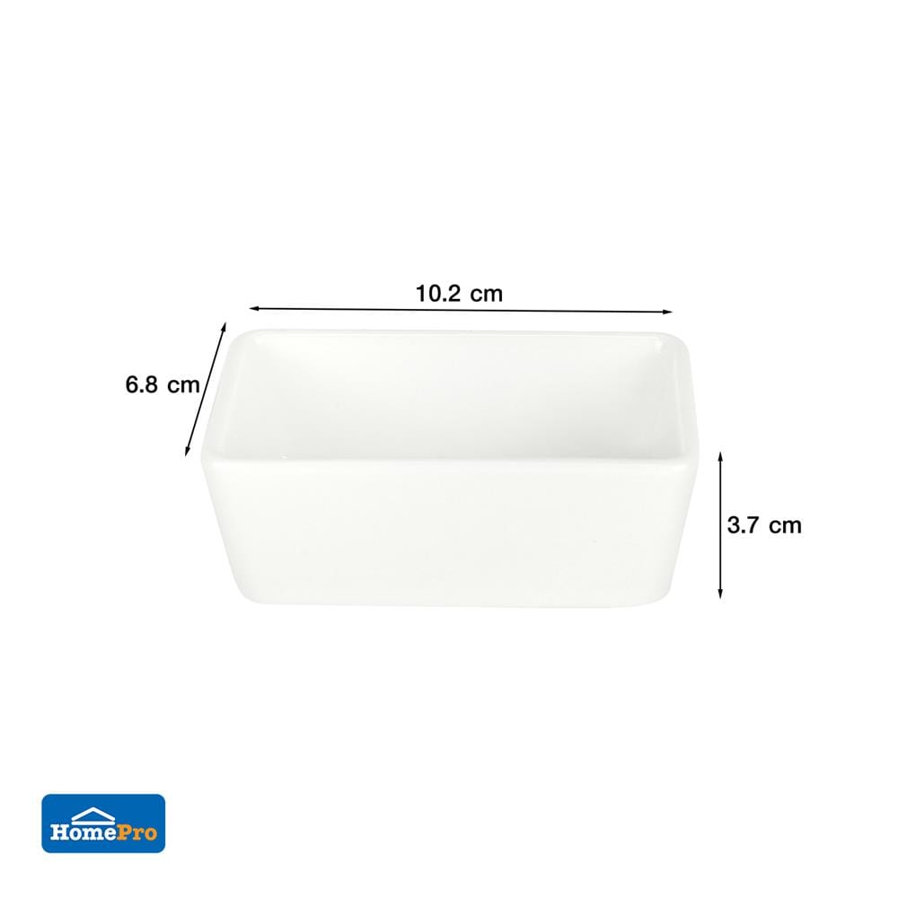 ถ้วยเหลี่ยม PORCELAIN 2.5x4 นิ้ว KECH SNOW
