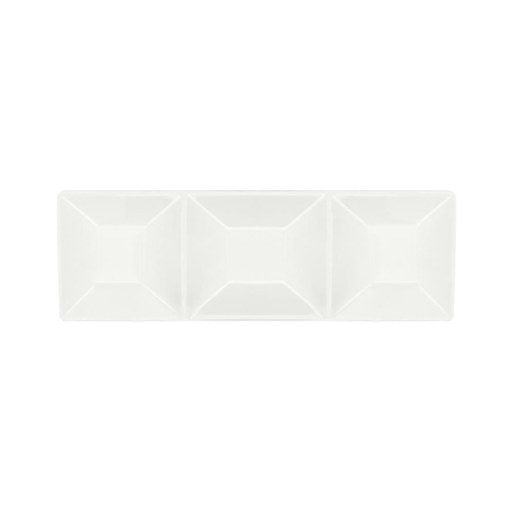 ถ้วยน้ำจิ้มเหลี่ยม PORCELAIN 3 ช่อง KECH SNOW ROOF