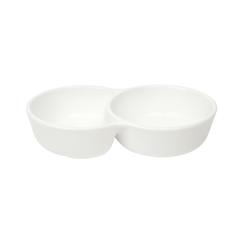 ถ้วยกลม PORCELAIN 2 ช่อง 6 นิ้ว KECH SNOW_1