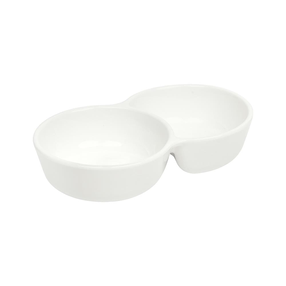 ถ้วยกลม PORCELAIN 2 ช่อง 6 นิ้ว KECH SNOW