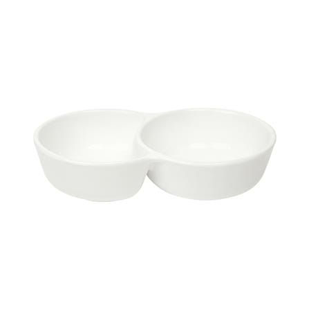 ถ้วยกลม PORCELAIN 2 ช่อง 6 นิ้ว KECH SNOW
