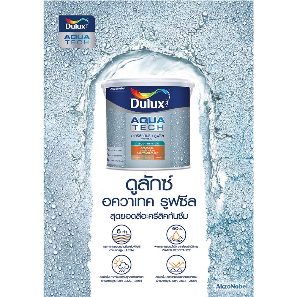 อะคริลิกกันซึม DULUX AQUATECH ROOFSEAL สีเขียว 20 กก.