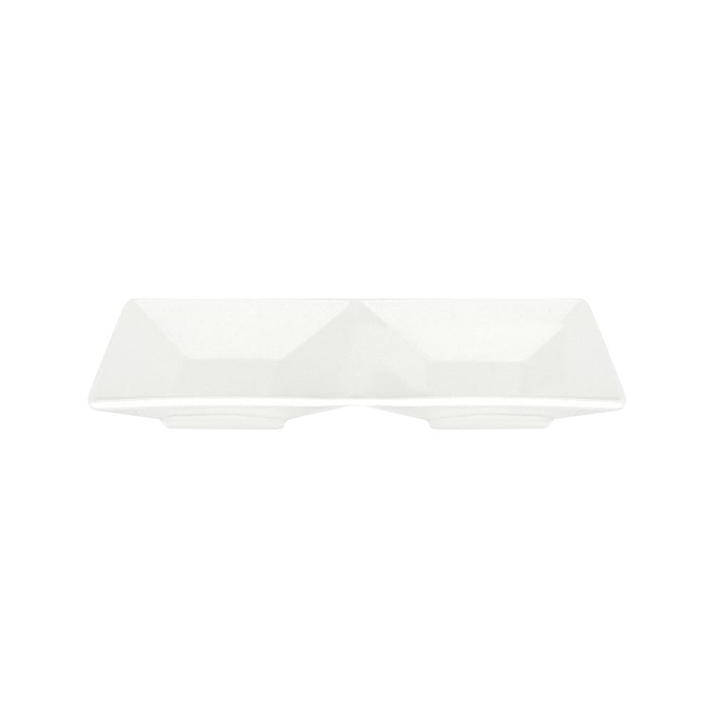 ถ้วยน้ำจิ้มเหลี่ยม PORCELAIN 2 ช่อง KECH SNOW ROOF_1