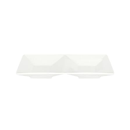 ถ้วยน้ำจิ้มเหลี่ยม PORCELAIN 2 ช่อง KECH SNOW ROOF