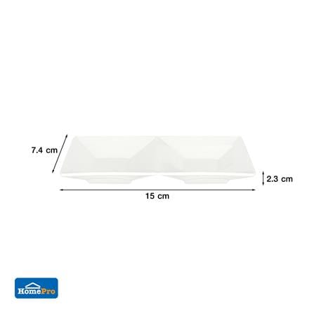 ถ้วยน้ำจิ้มเหลี่ยม PORCELAIN 2 ช่อง KECH SNOW ROOF_5