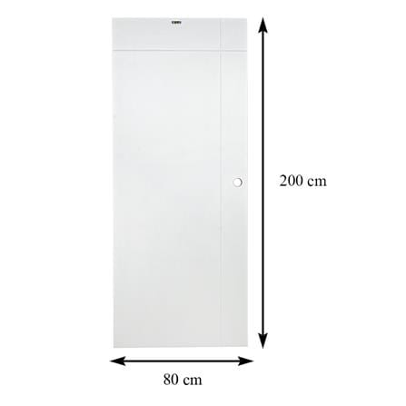 ประตูภายนอก UPVC AZLE PZV6 80X200 ซม. สีขาว เจาะลูกบิด_6