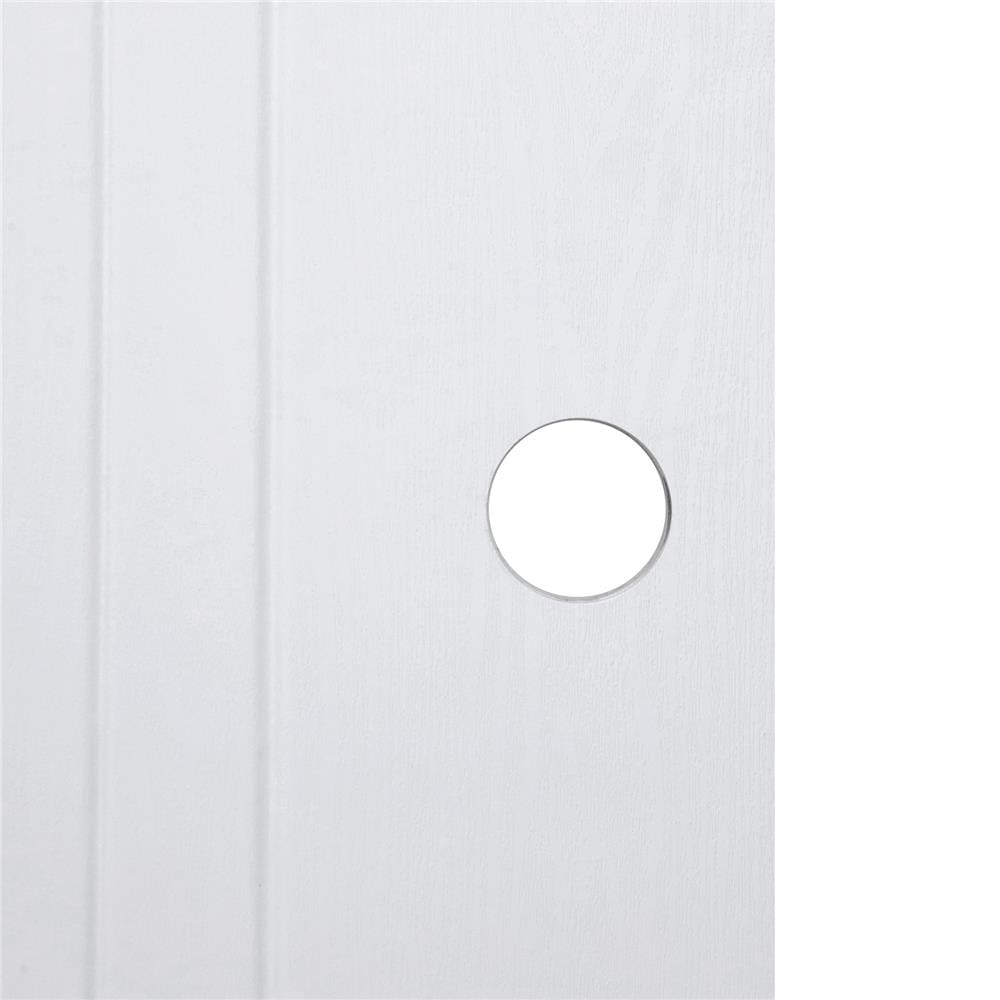 ประตูภายนอก UPVC AZLE PZV3 80X200 ซม. สีขาว เจาะลูกบิด