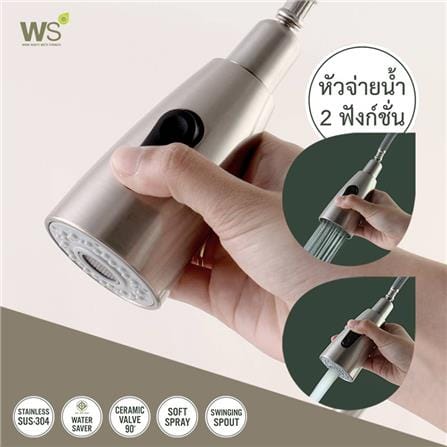 ก๊อกซิงค์เดี่ยวเคาน์เตอร์ WS WS-0175 สีเงิน_2