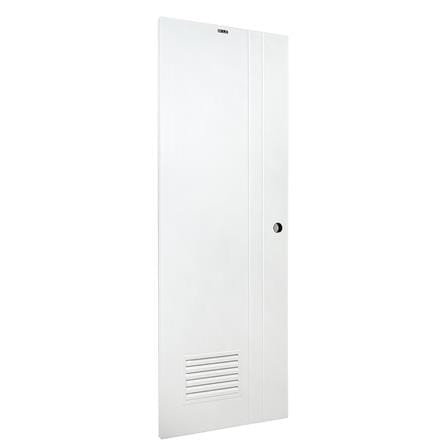 ประตูห้องน้ำ UPVC AZLE PZLV3 70X200 ซม. สีขาว เจาะลูกบิด_1