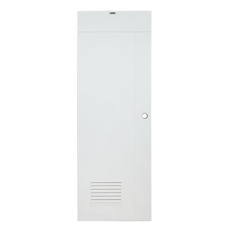ประตูห้องน้ำ UPVC AZLE PZLV6 70X200 ซม. สีขาว เจาะลูกบิด