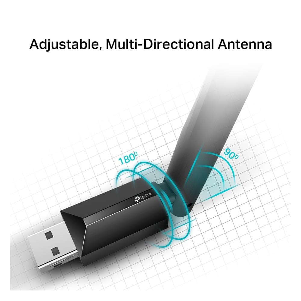 อุปกรณ์รับสัญญาณ Wi-Fi TP-LINK AC600 HIGH GAIN DUAL BAND USB