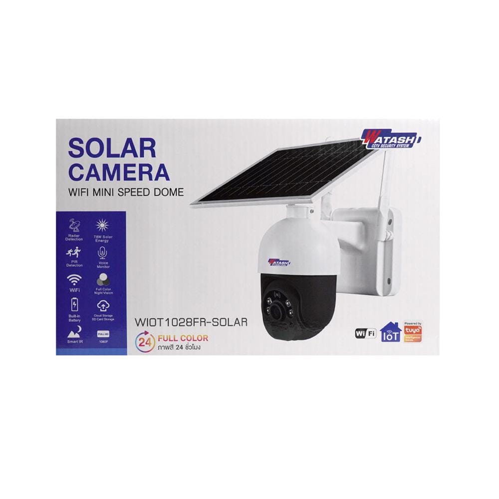 กล้องวงจรปิดภายนอก WATASHI WIOT1028FR SOLAR MINI SPEED DOME 2 ล้านพิกเซล