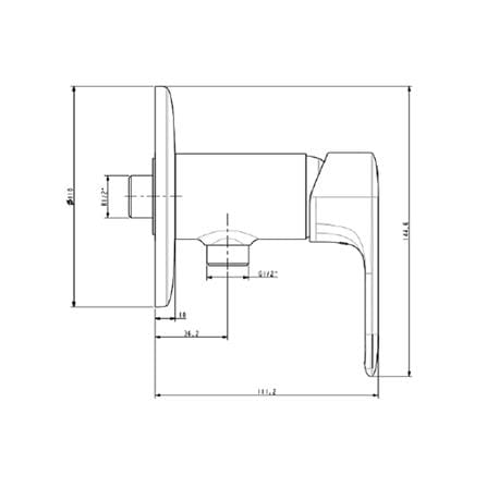 วาล์วฝักบัว 1 ทาง AMERICAN STANDARD A-1M26-10_3