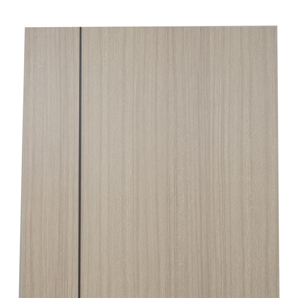 ประตูห้องน้ำ UPVC AZLE GROOVE P3 เกล็ดล่าง 70X200 ซม. สีบีช เจาะลูกบิด