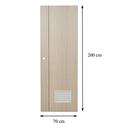 ประตูห้องน้ำ UPVC AZLE GROOVE P3 เกล็ดล่าง 70X200 ซม. สีบีช เจาะลูกบิด_7