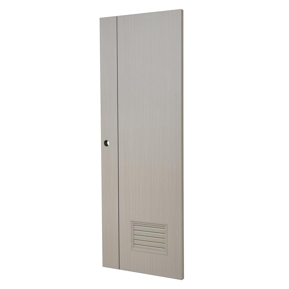 ประตูห้องน้ำ UPVC AZLE GROOVE P3 เกล็ดล่าง 70X200 ซม. สี PINK OAK เจาะลูกบิด