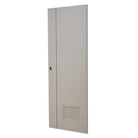 ประตูห้องน้ำ UPVC AZLE GROOVE P3 เกล็ดล่าง 70X200 ซม. สี PINK OAK เจาะลูกบิด_1