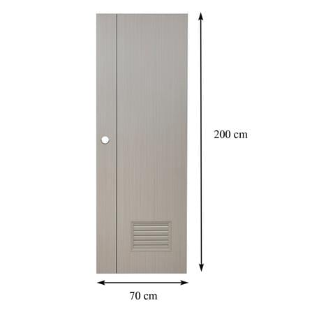 ประตูห้องน้ำ UPVC AZLE GROOVE P3 เกล็ดล่าง 70X200 ซม. สี PINK OAK เจาะลูกบิด_7