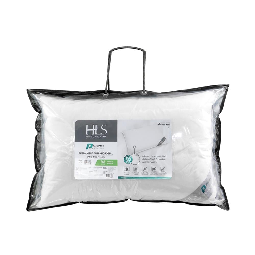 หมอนหนุน NANO ZINC HOME LIVING STYLE VITAL SOFT 19x29 นิ้ว สีขาว