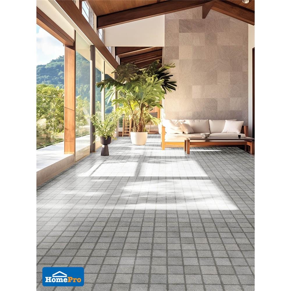 กระเบื้องพื้นพอร์ซเลน  40x40 ซม. TARA อาร์ทูร่า เทา A 0.96 ตร.ม.