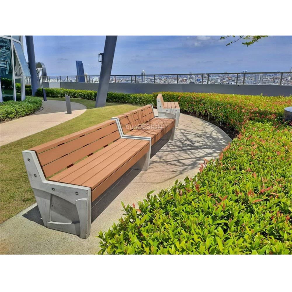 ม้านั่งสนาม BUA DESIGN BLOOM ECO WOOD สีไม้ธรรมชาติ