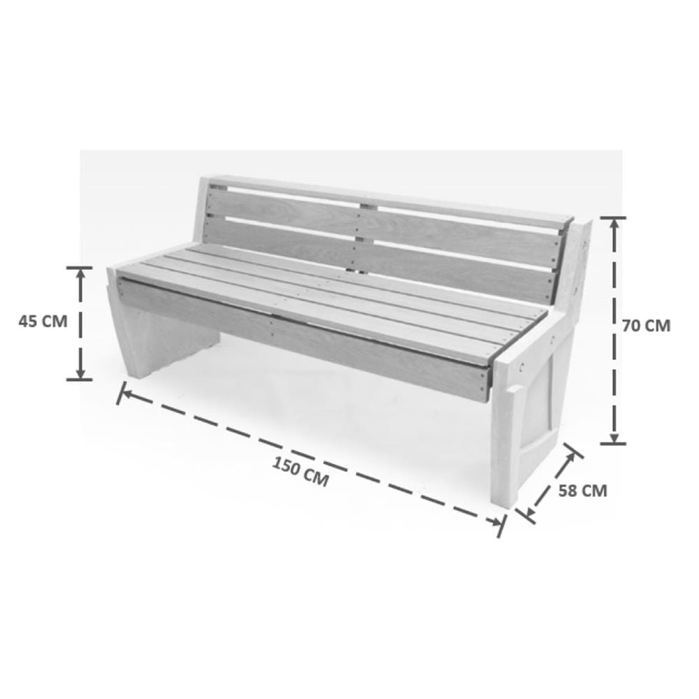 ม้านั่งสนาม BUA DESIGN BLOOM ECO WOOD สีไม้ธรรมชาติ
